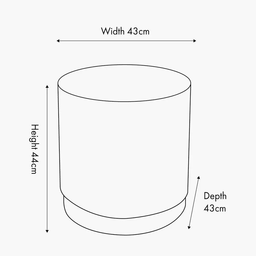 Sassari Taupe Teddy Fabric Cylinder Pouffe  Nicholas John Interiors