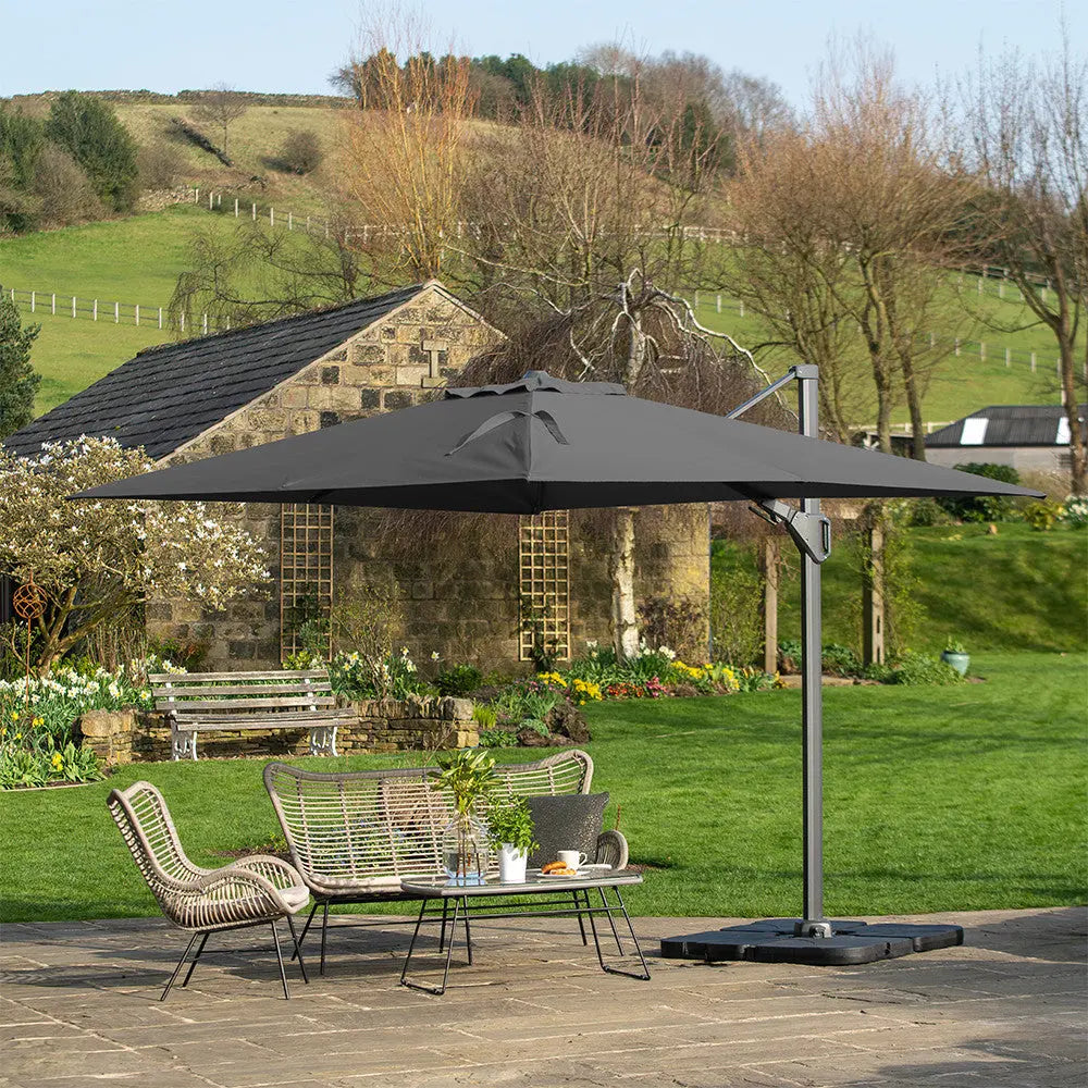Challenger T2 3.5 x 2.6m Rectangular Free Arm Parasol  Nicholas John Interiors
