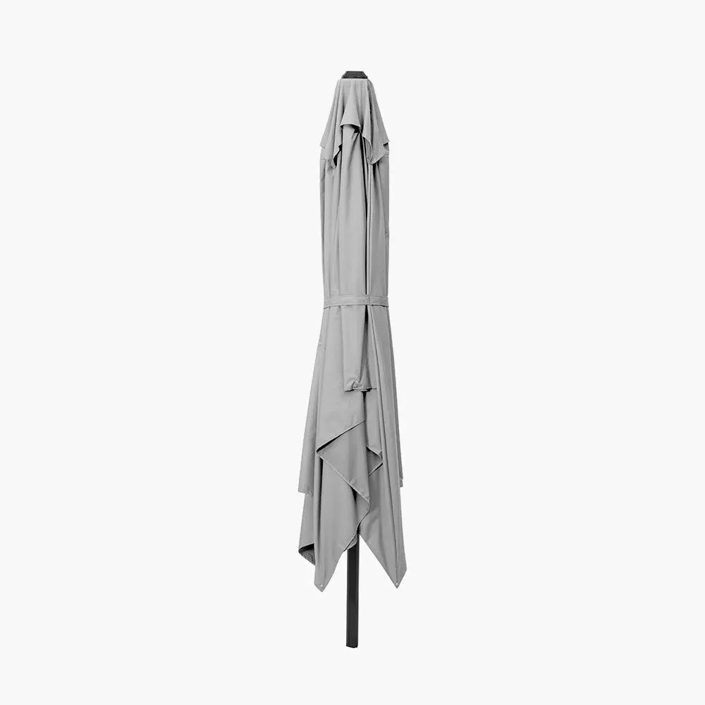 Challenger T2 3.5 x 2.6m Rectangular Luna Grey Free Arm Parasol  Nicholas John Interiors
