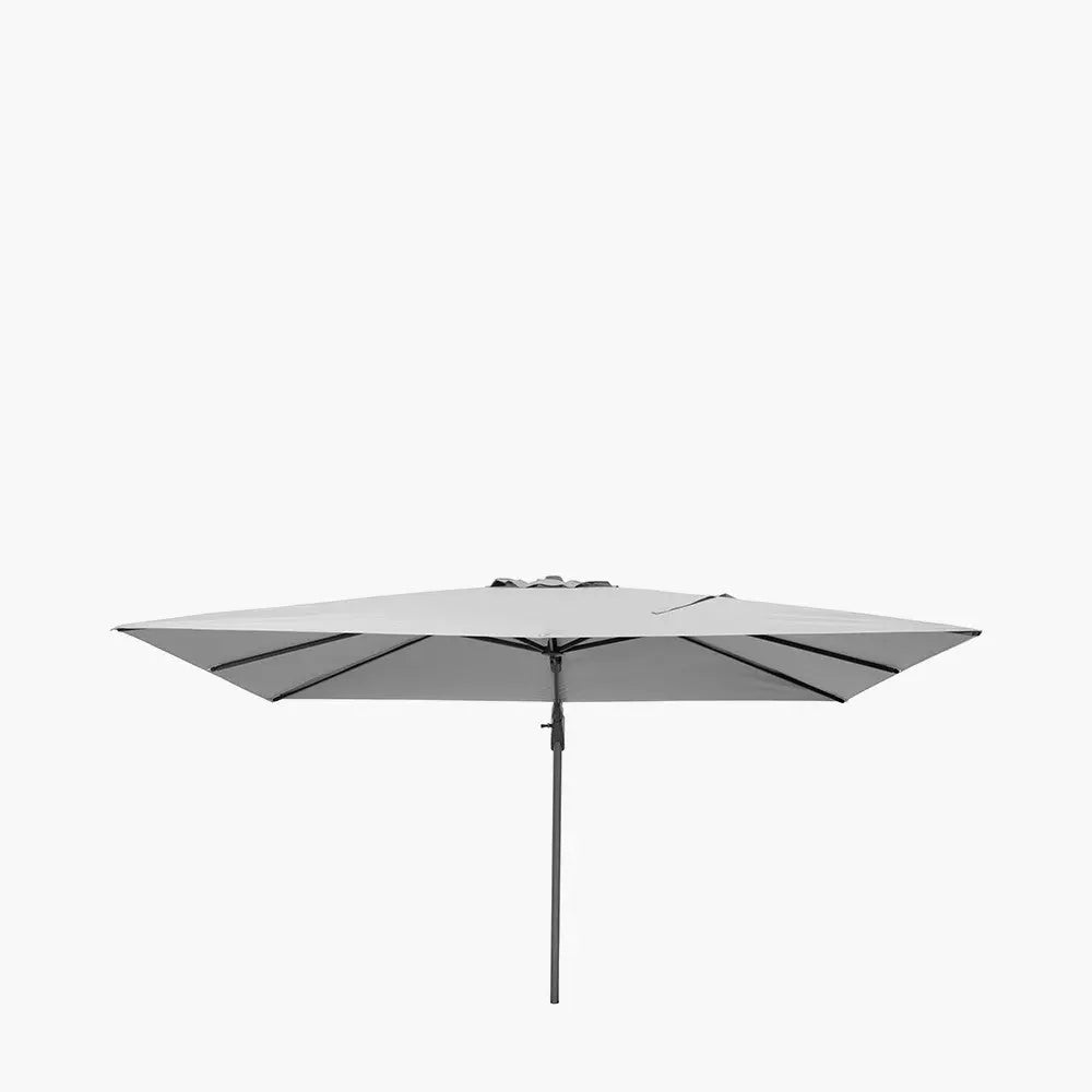 Challenger T2 3.5 x 2.6m Rectangular Luna Grey Free Arm Parasol  Nicholas John Interiors