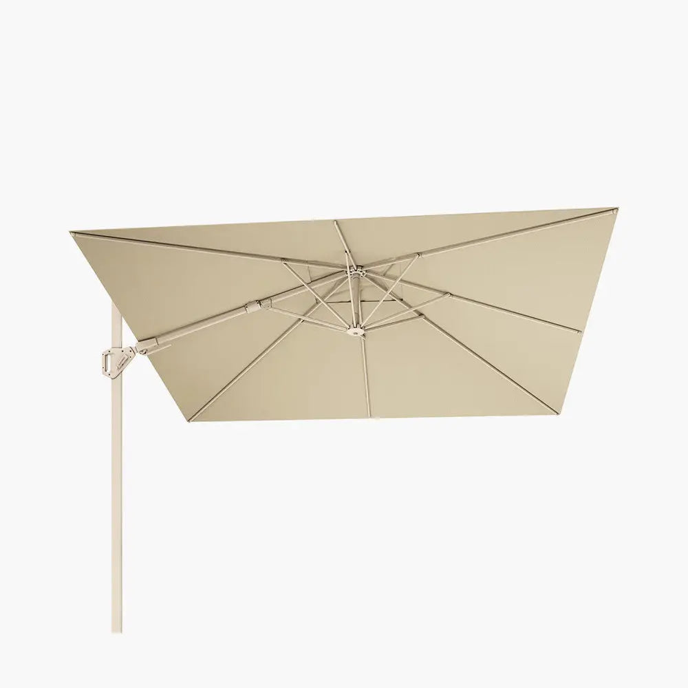 Challenger T2 3.5 x 2.6m Rectangular Sandstone / Champagne Free Arm Parasol  Nicholas John Interiors
