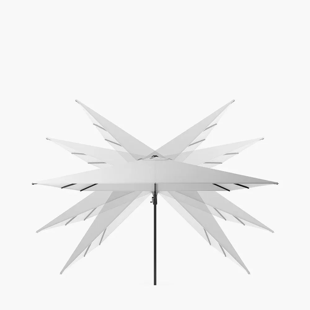 Challenger T2 3.5 x 2.6m Rectangular Sandstone / Champagne Free Arm Parasol  Nicholas John Interiors