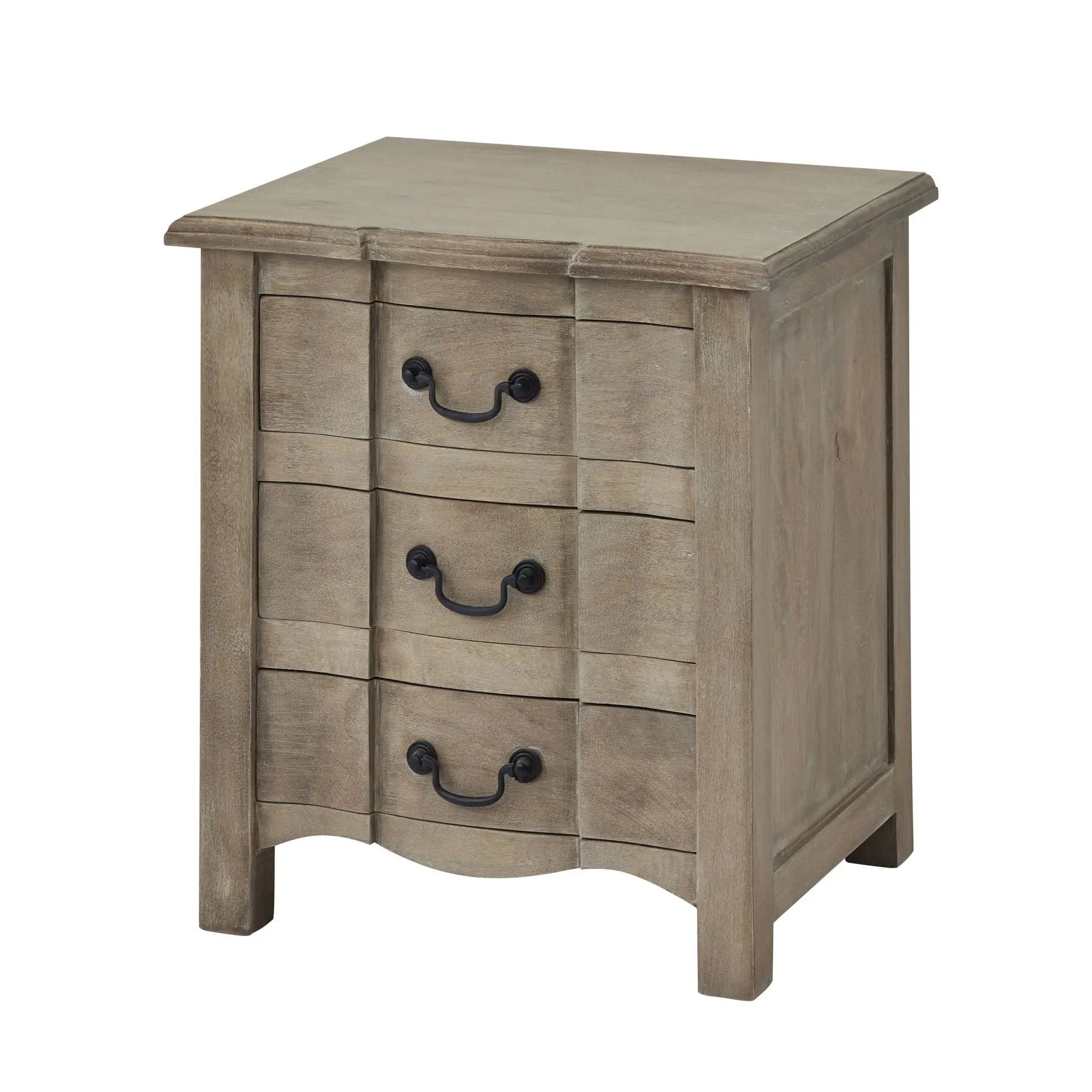 Ashgrove 3 Drawer Bedside Table  Nicholas John Interiors