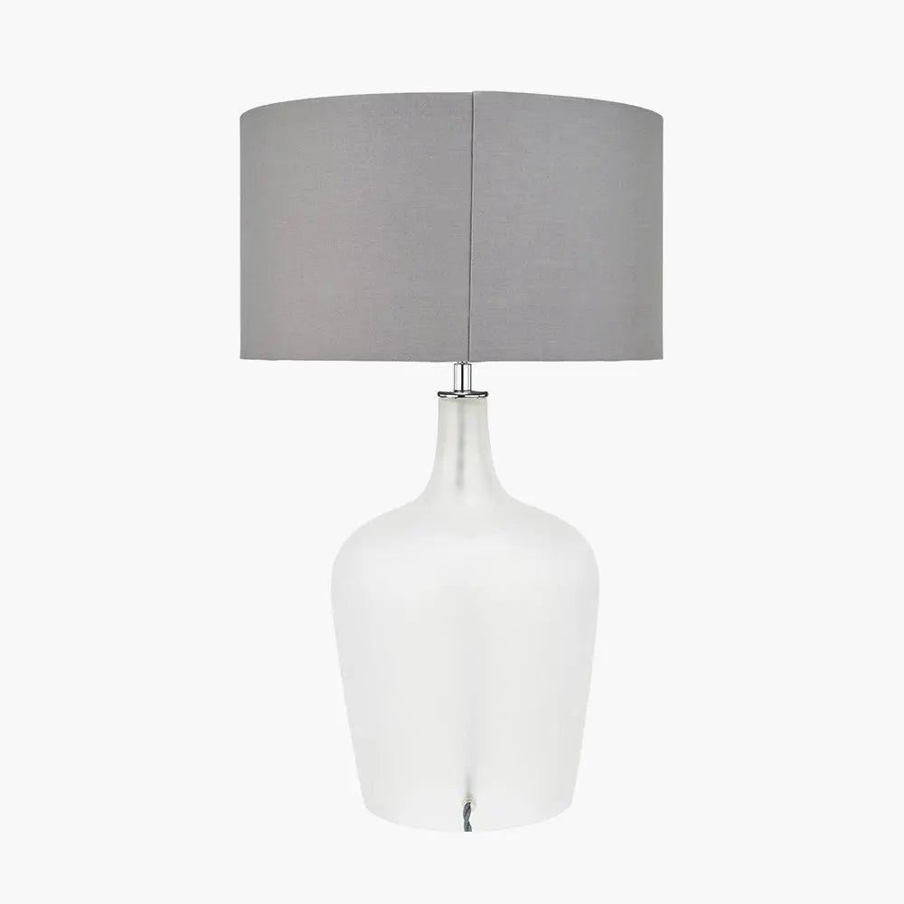 Tamsin Glass Table Lamp - Frosted White  Nicholas John Interiors