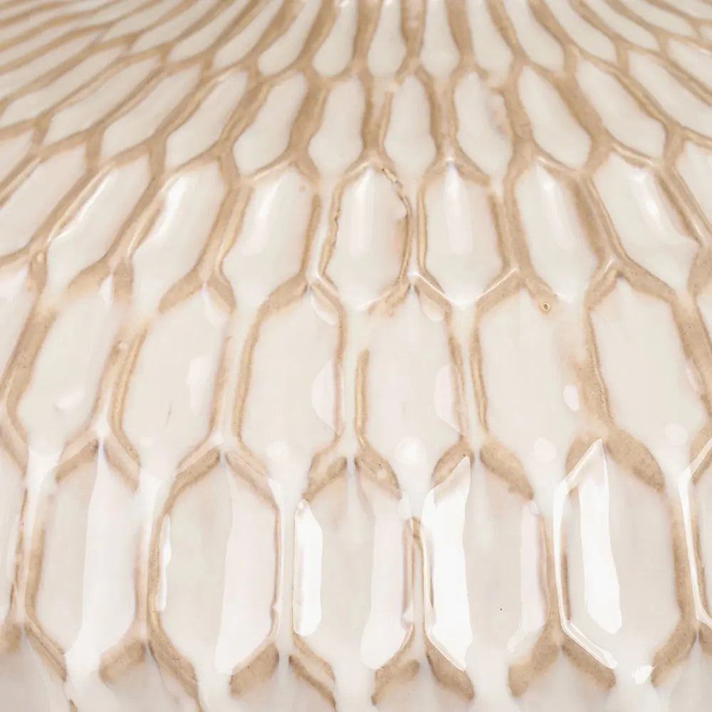 Cassius Textured Glazed Ceramic Table Lamp - Warm White  Nicholas John Interiors