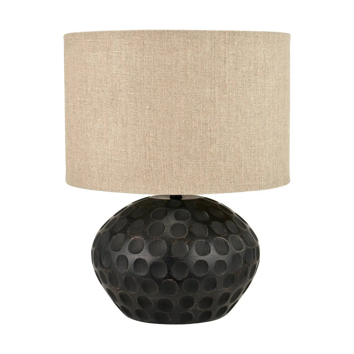 Dante Table Lamp - Antique Black Mango Wood  Nicholas John Interiors