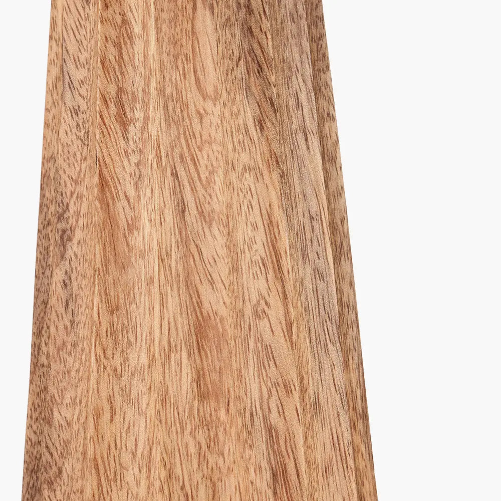 Draydon Textured Cone Table Lamp - Natural Mango Wood  Nicholas John Interiors