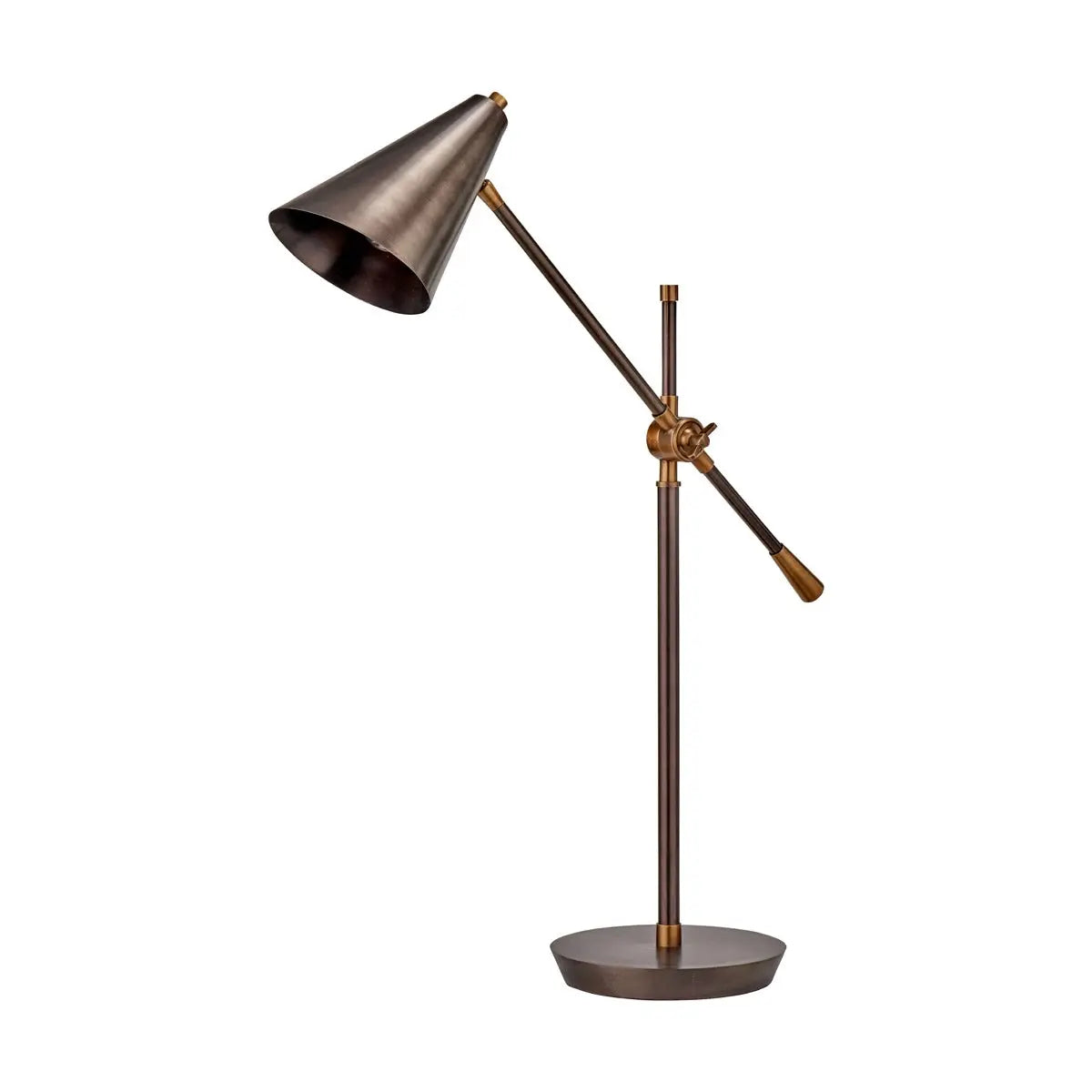 Emiliano Adjustable Floor Lamp - Antique Bronze & Brass  Nicholas John Interiors
