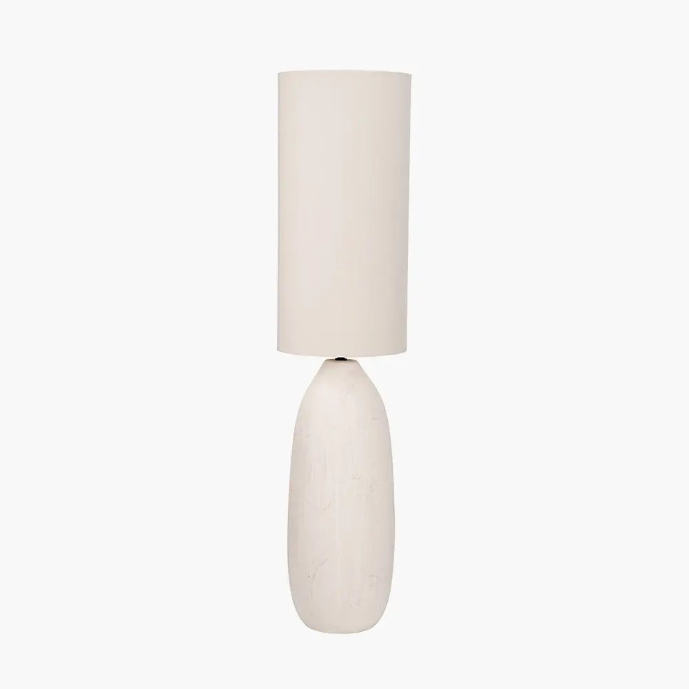 Erika Vintage Textured Ceramic Floor Lamp - White  Nicholas John Interiors