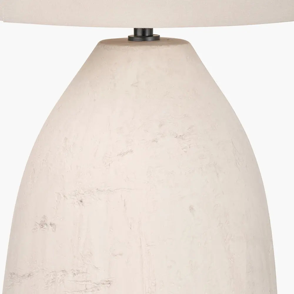 Erika Vintage Textured Ceramic Floor Lamp - White  Nicholas John Interiors