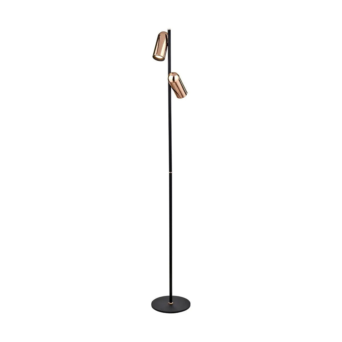 Xena Metal LED Floor Lamp - Black & Rose Gold  Nicholas John Interiors