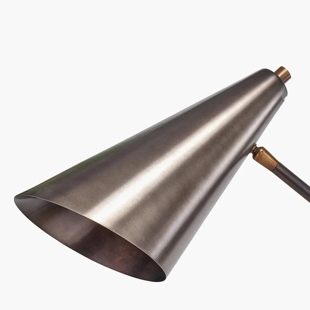 Emiliano Adjustable Floor Lamp - Antique Bronze & Brass  Nicholas John Interiors