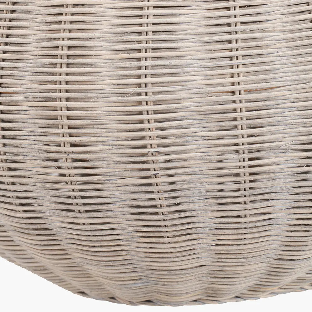 Allona Rattan Pendant Light - Grey Wash  Nicholas John Interiors