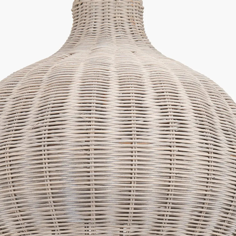 Allona Rattan Pendant Light - Grey Wash  Nicholas John Interiors
