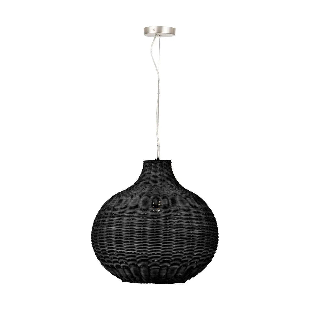 Allona Rattan Pendant Light - Black  Nicholas John Interiors