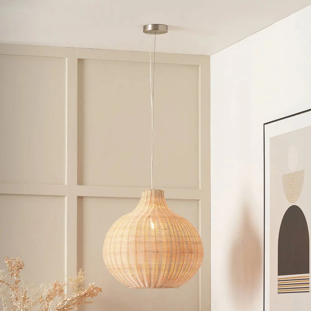 Allona Rattan Pendant Light - Natural  Nicholas John Interiors