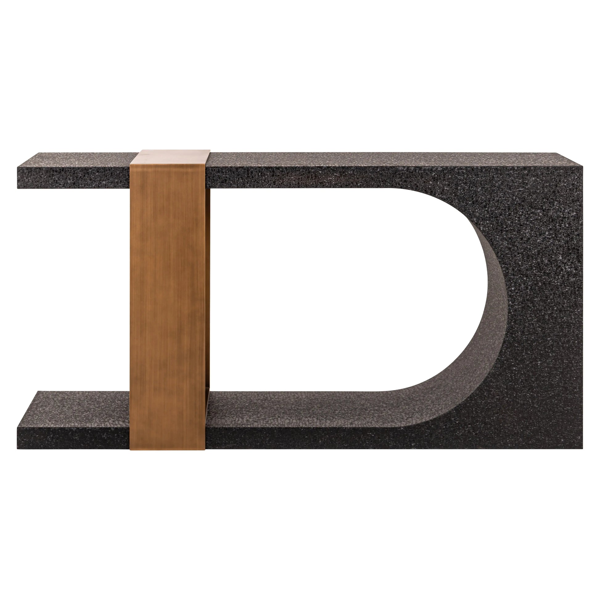 Richmond Interiors  Bazel Console Table in Black/Gold  Nicholas John Interiors