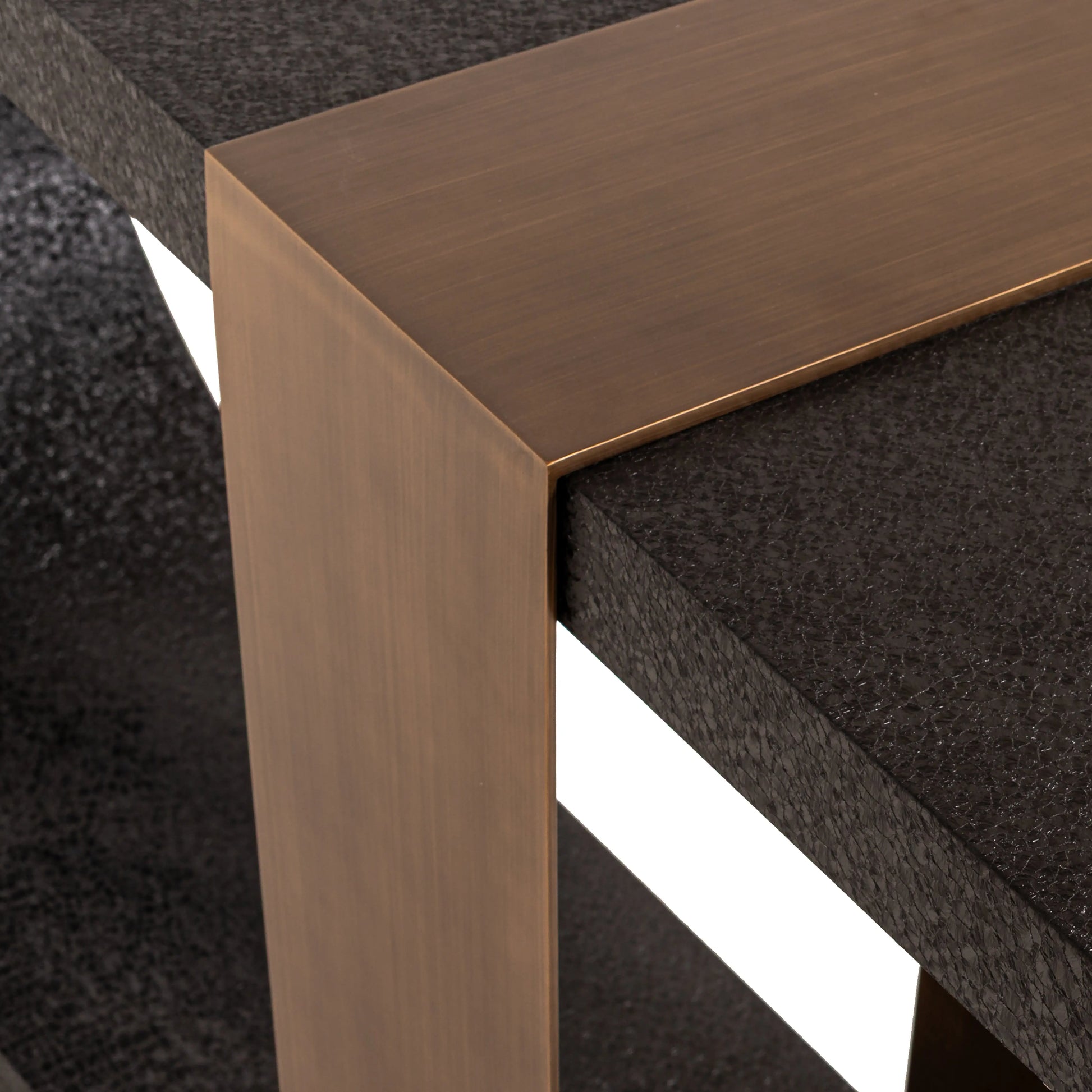 Richmond Interiors  Bazel Console Table in Black/Gold  Nicholas John Interiors