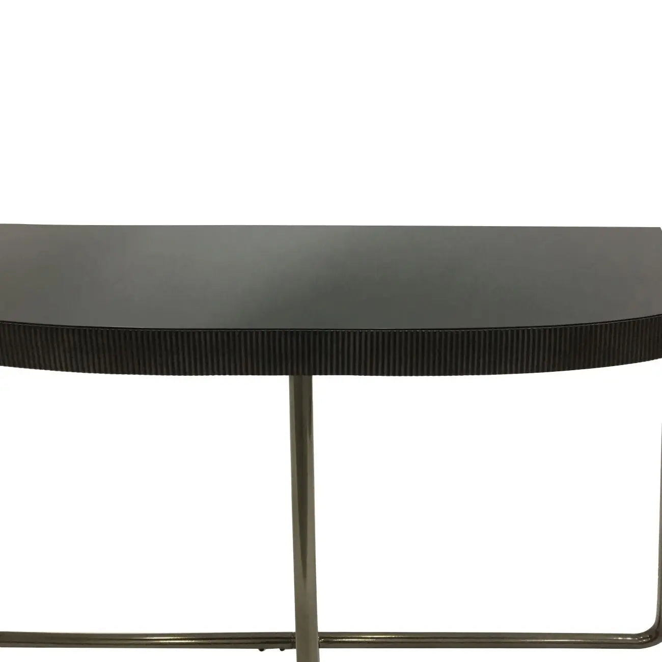 Knightswood Half Moon Console Table with Black Tinted Glass  Nicholas John Interiors