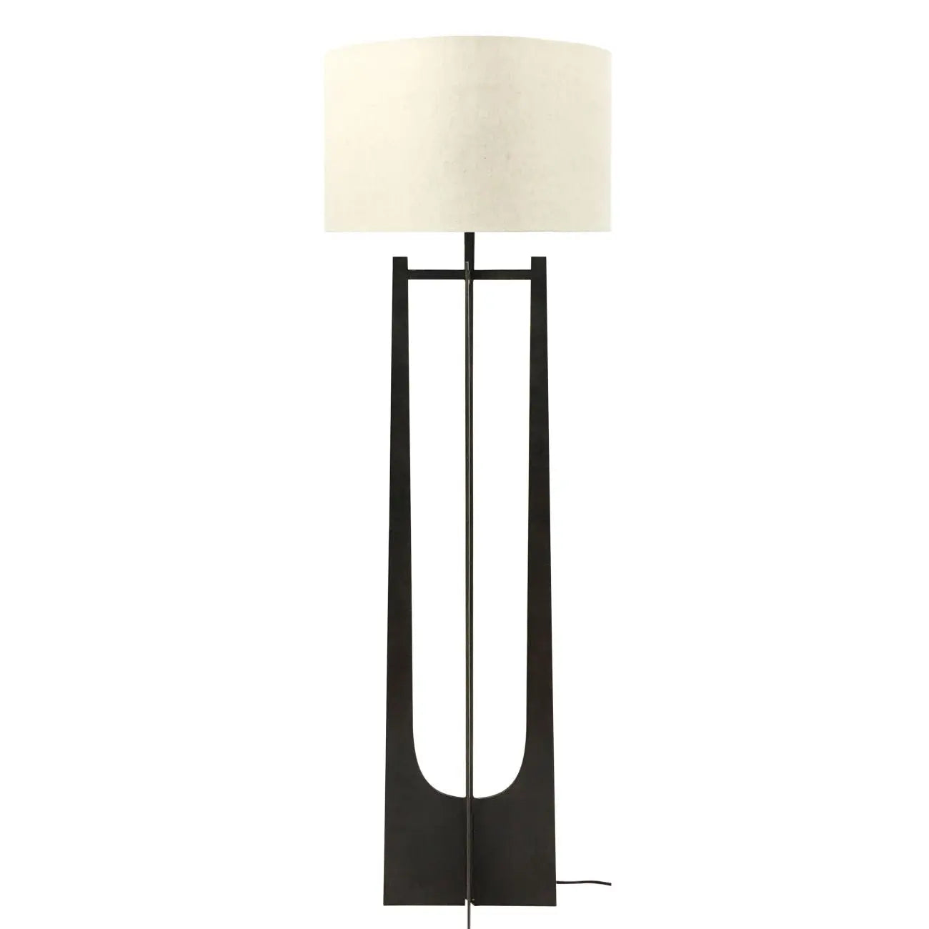 Glenmore Hammered Iron Floor Lamp Gilded Oak Finish - E27 60W  Nicholas John Interiors