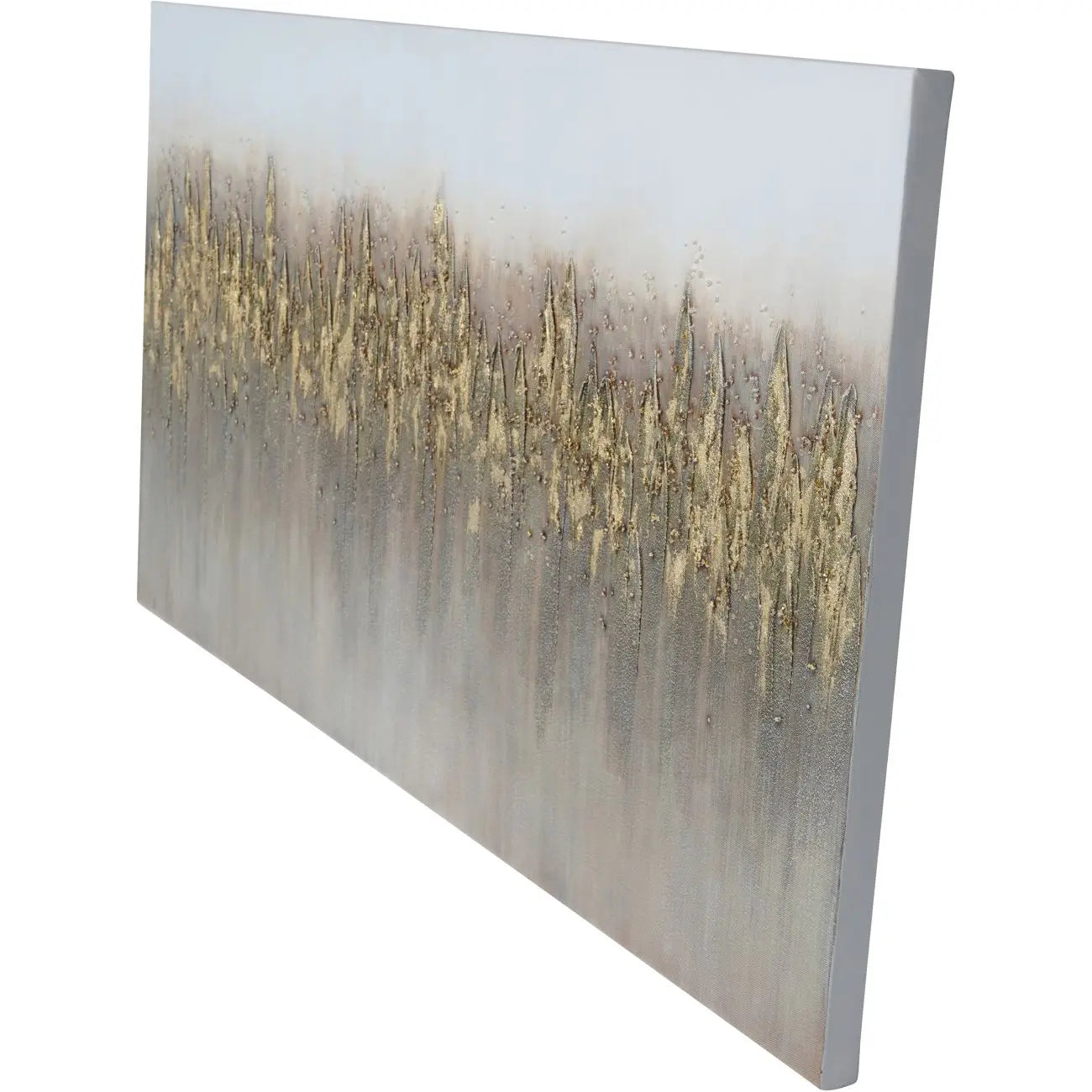 Abstract Golden Reeds Canvas 150x75cm  Nicholas John Interiors