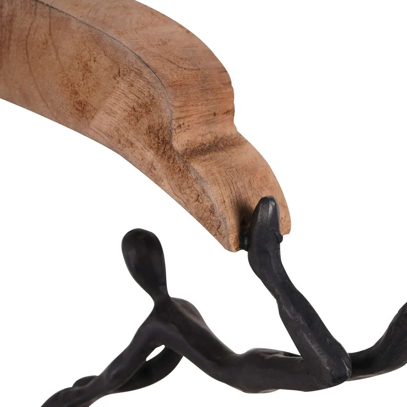 Playful People in Sculpture on Wooden Stand  Nicholas John Interiors