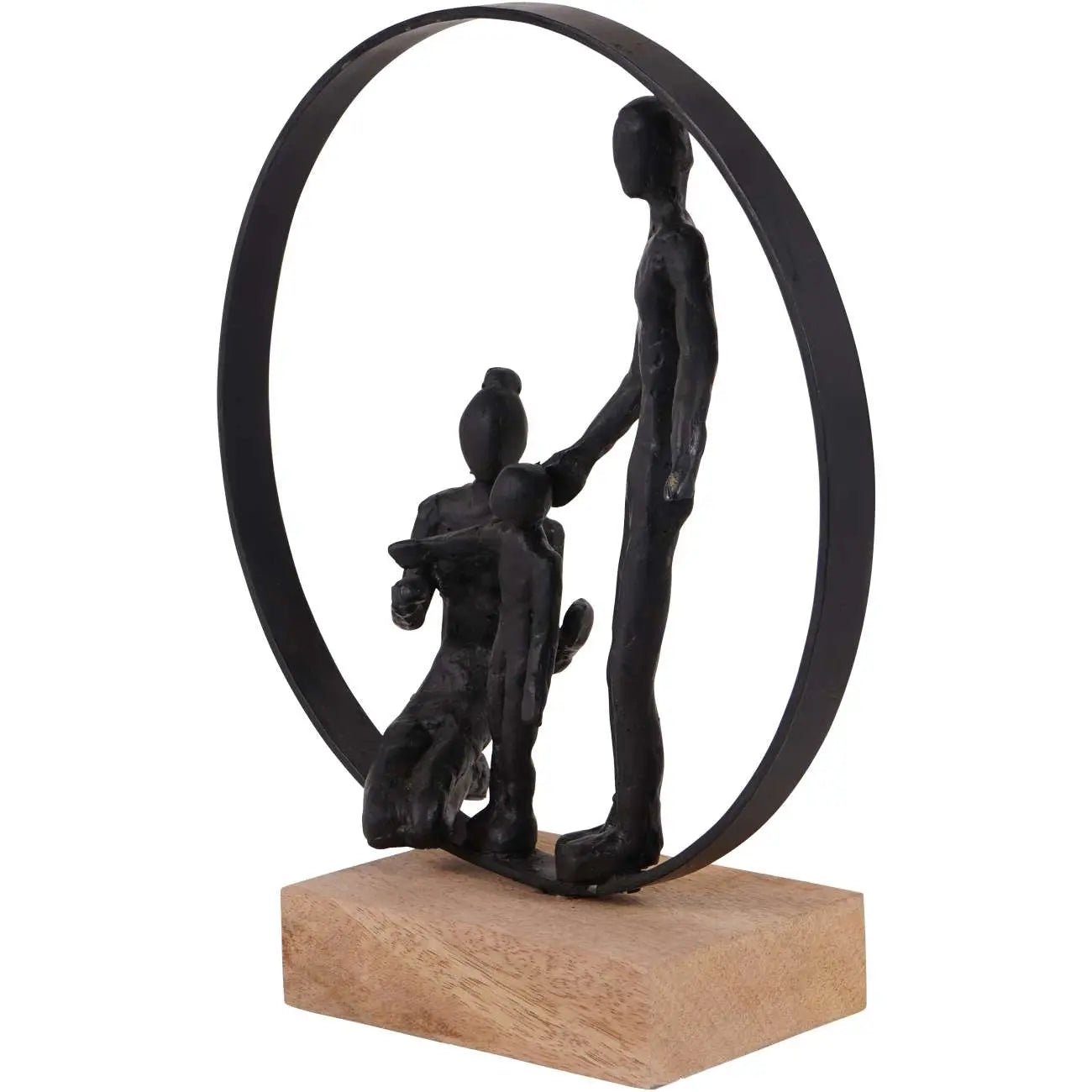 Family Bond Sculpture on Wooden Stand  Nicholas John Interiors