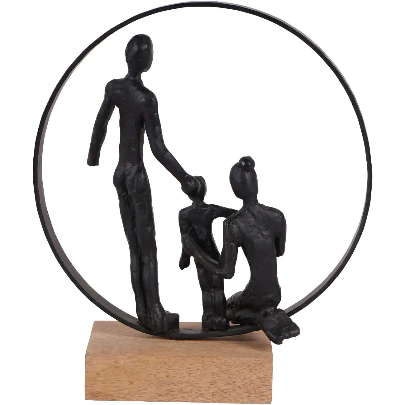 Family Bond Sculpture on Wooden Stand  Nicholas John Interiors
