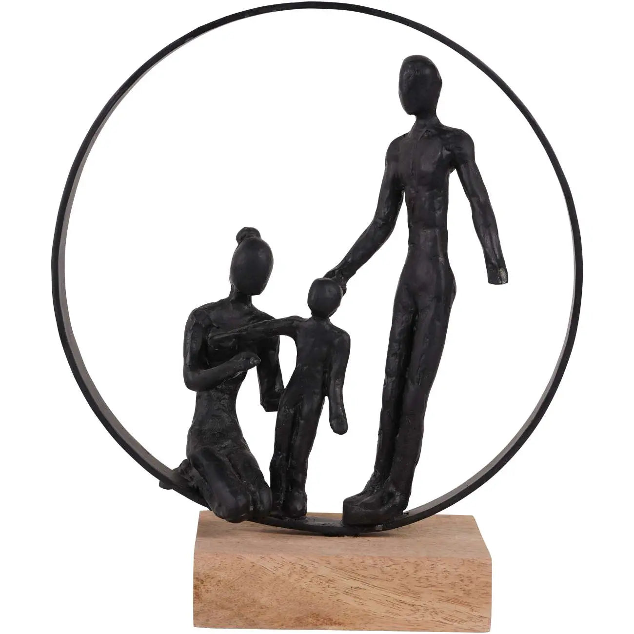 Family Bond Sculpture on Wooden Stand  Nicholas John Interiors