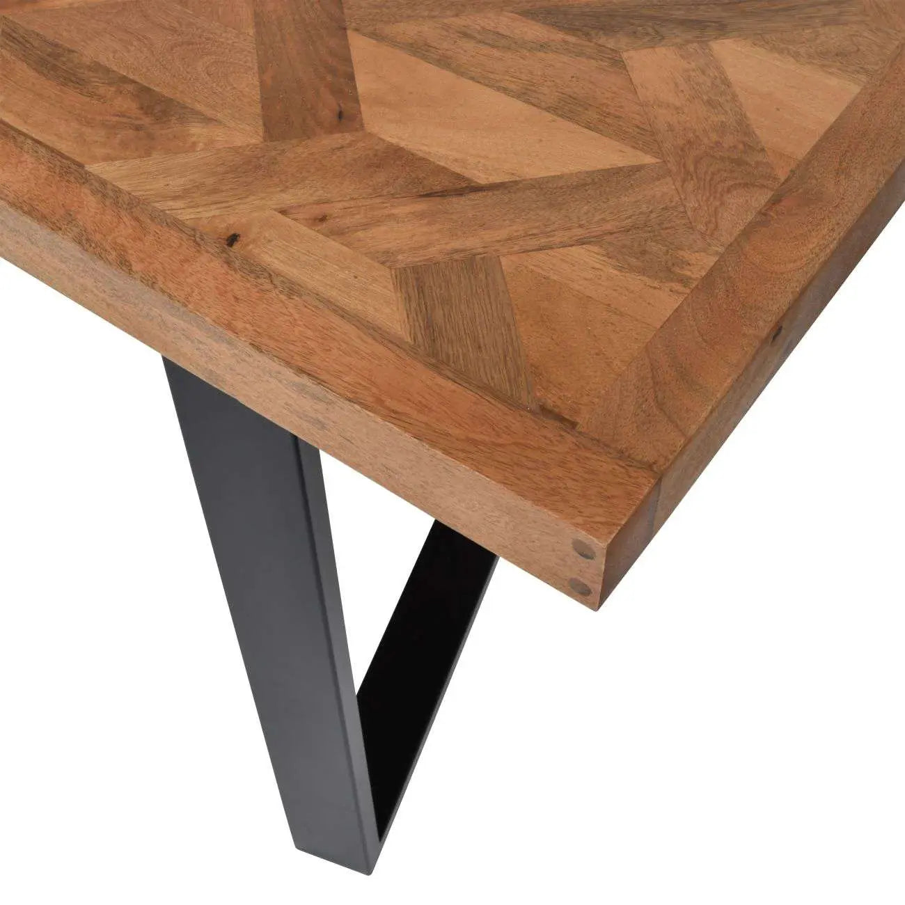 Marshall II Geometric Wooden Dining Table 220cm  Nicholas John Interiors