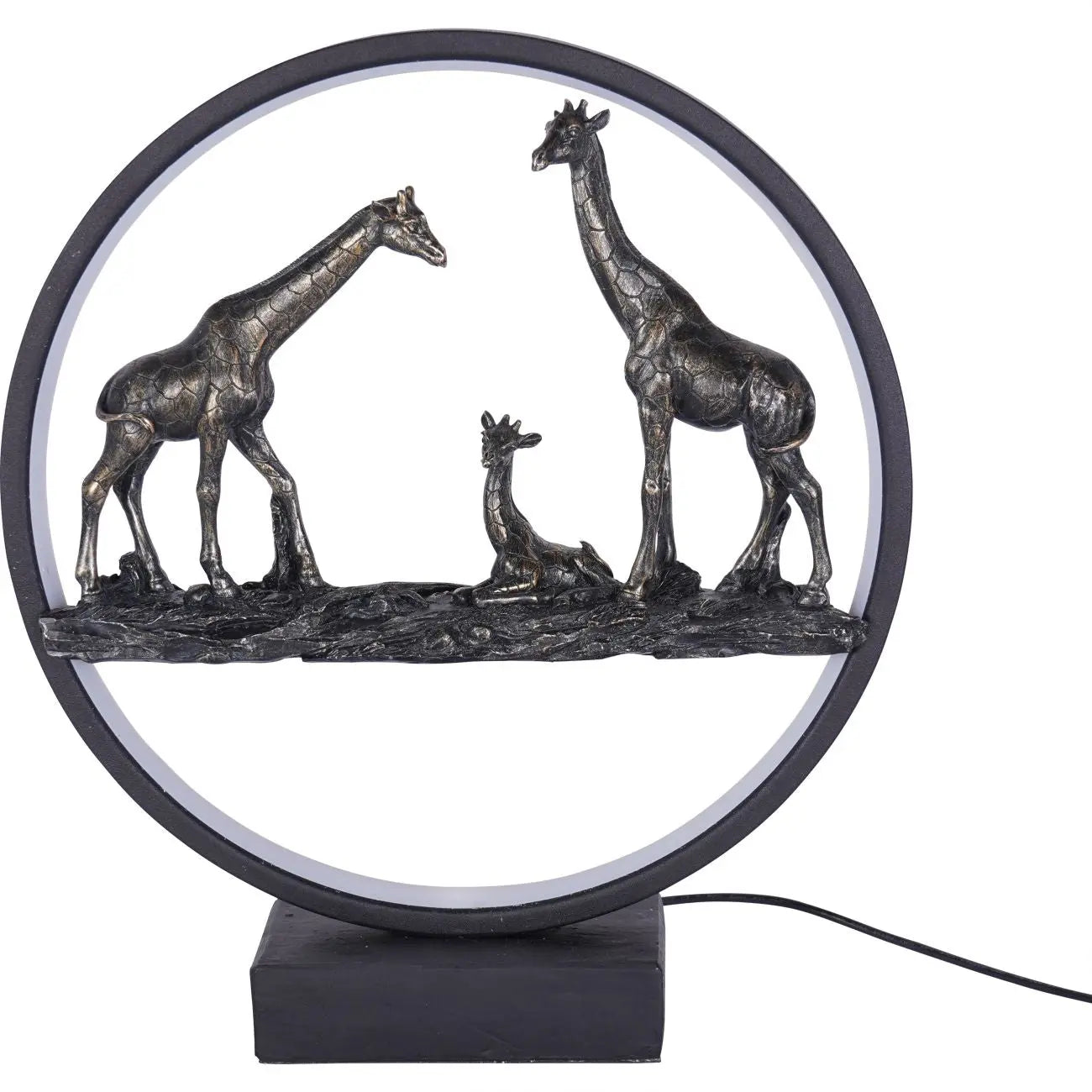 Giraffe Family Light Sculpture LED USB  Nicholas John Interiors