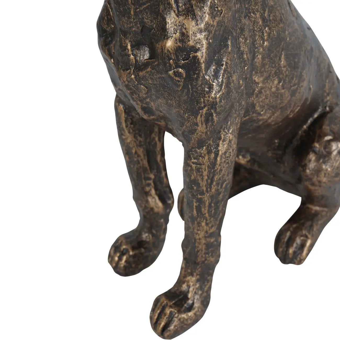 Windham Bronze Large Sitting Dog Sculpture  Nicholas John Interiors