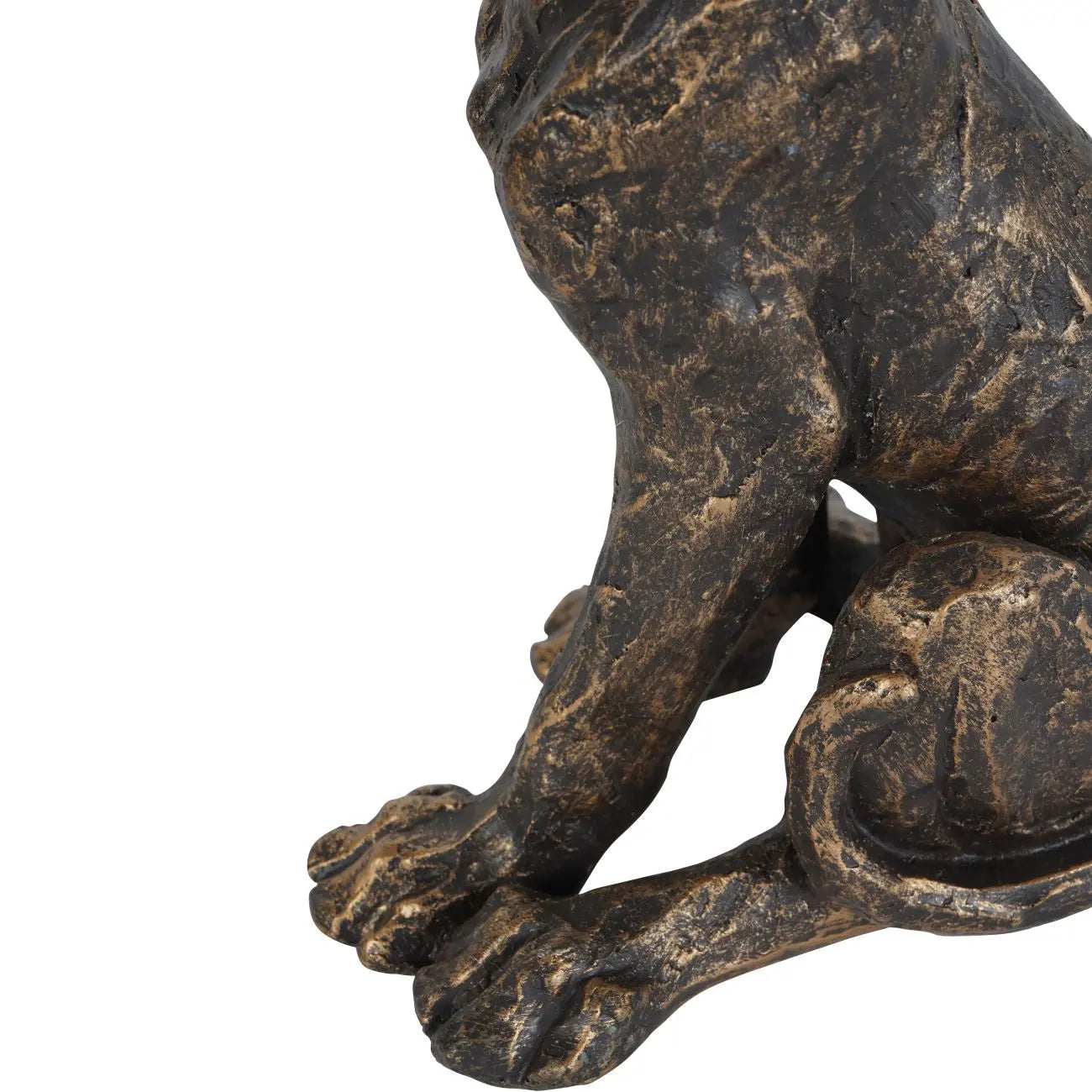Windham Bronze Small Sitting Dog Sculpture  Nicholas John Interiors