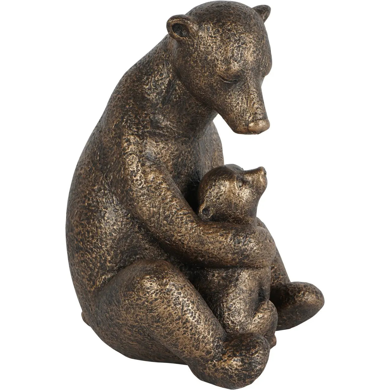 Bronze Bear with Cub Sculpture  Nicholas John Interiors