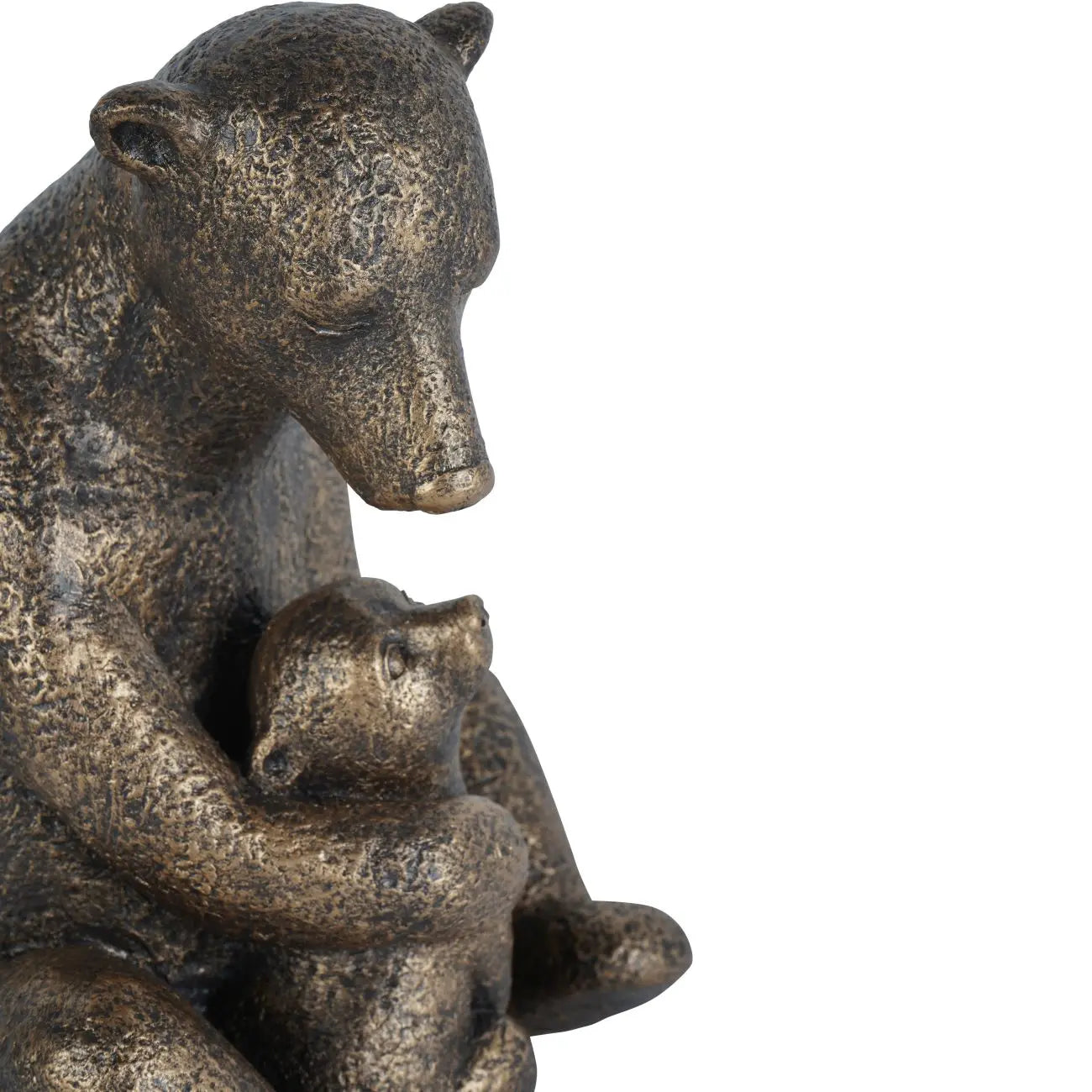 Bronze Bear with Cub Sculpture  Nicholas John Interiors