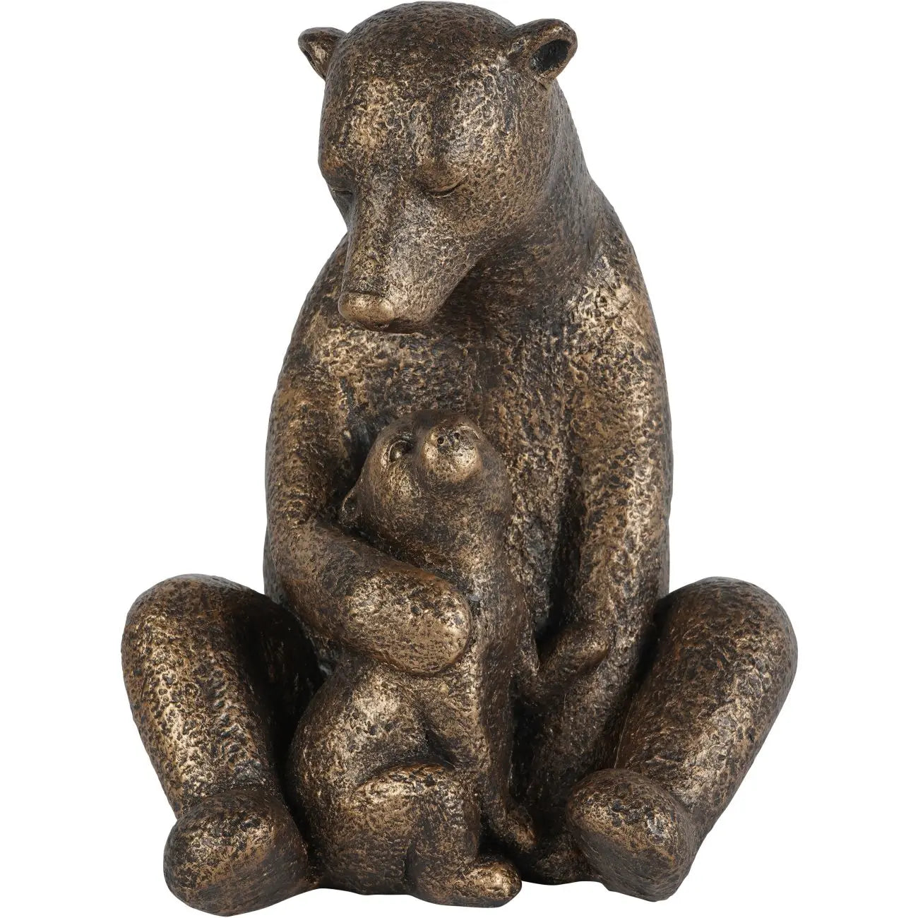 Bronze Bear with Cub Sculpture  Nicholas John Interiors
