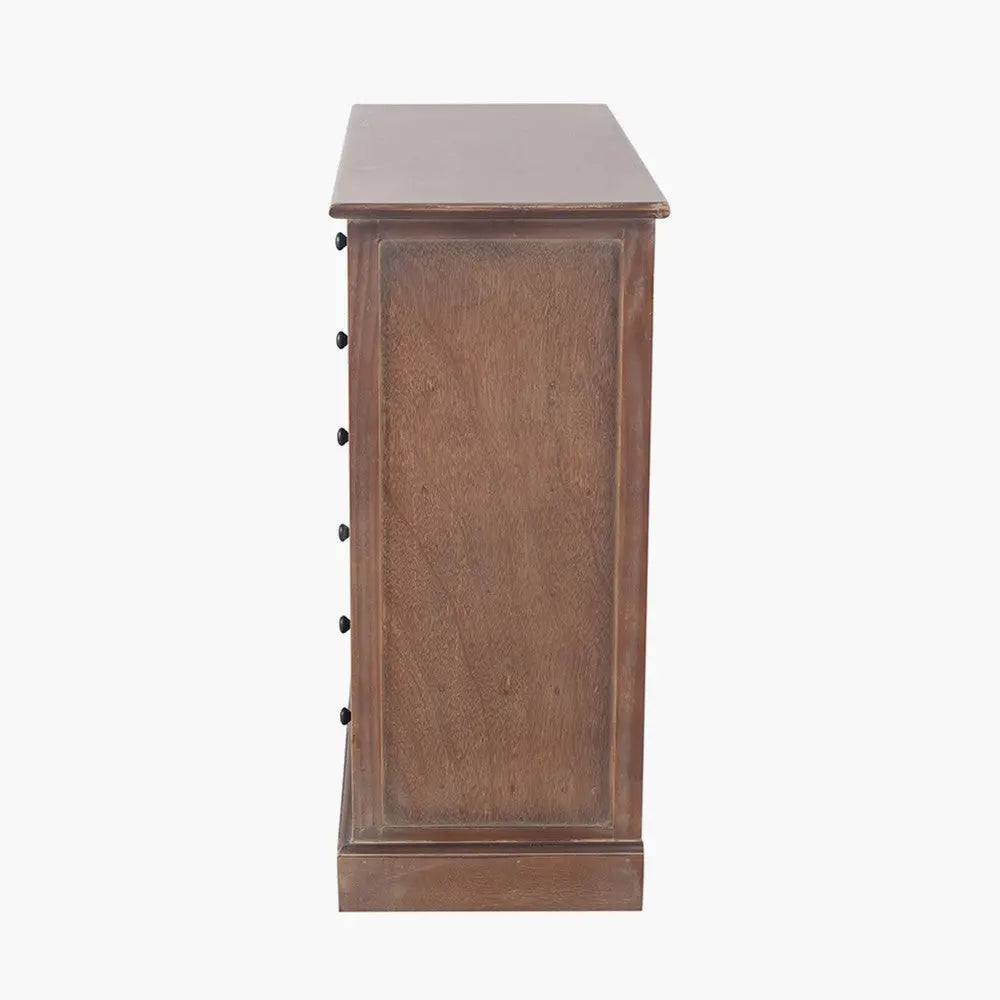 Loft Blue Multicoloured Pine Wood 6 Drawer Unit  Nicholas John Interiors