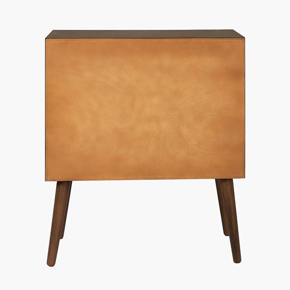 Klee Black Pine Wood 3 Drawer Unit  Nicholas John Interiors