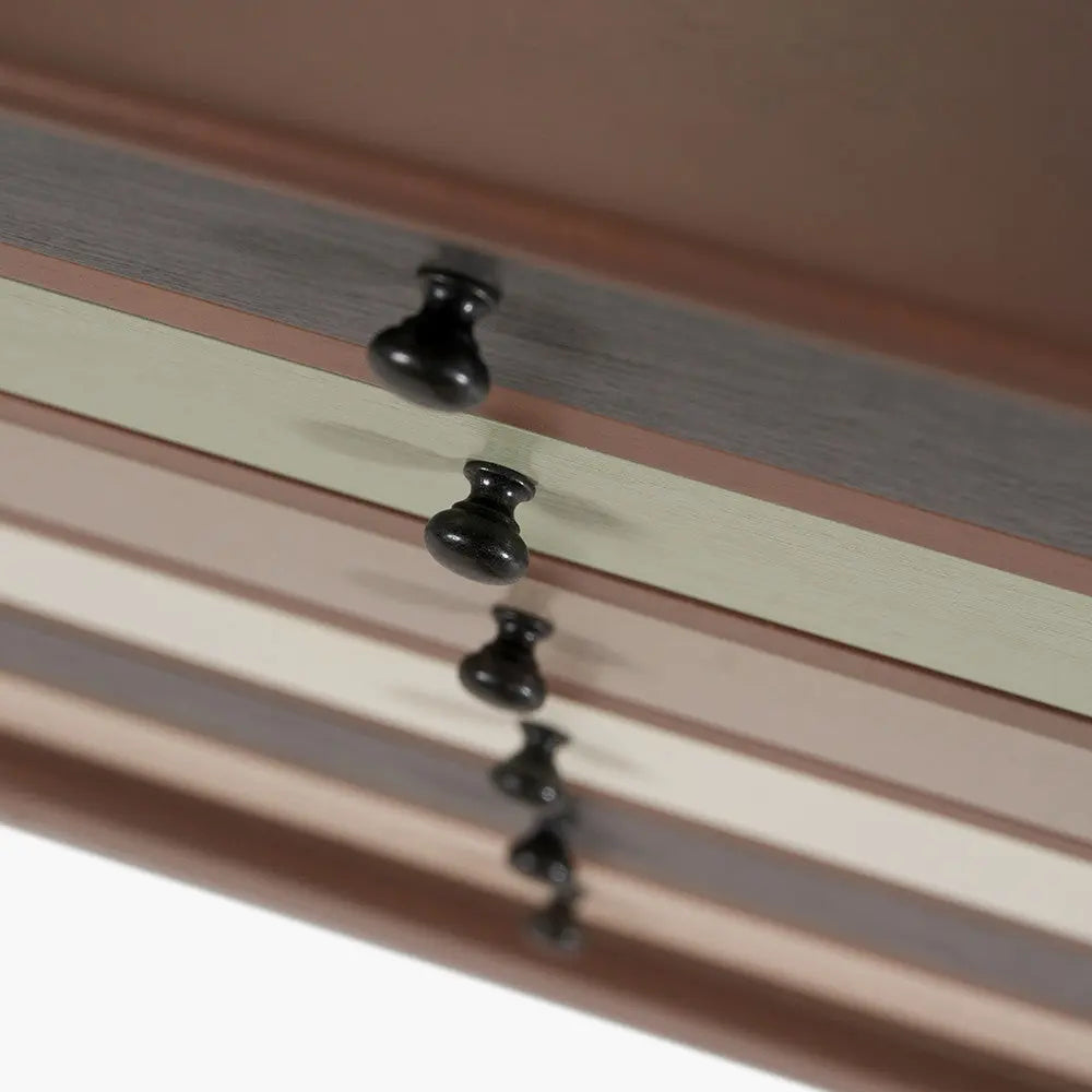 Loft Sage Multicoloured Pine Wood 6 Drawer Unit  Nicholas John Interiors