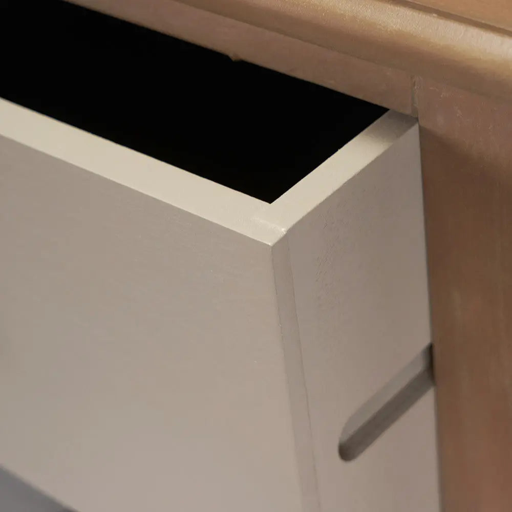 Loft Sage Multicoloured Pine Wood 5 Drawer Unit  Nicholas John Interiors