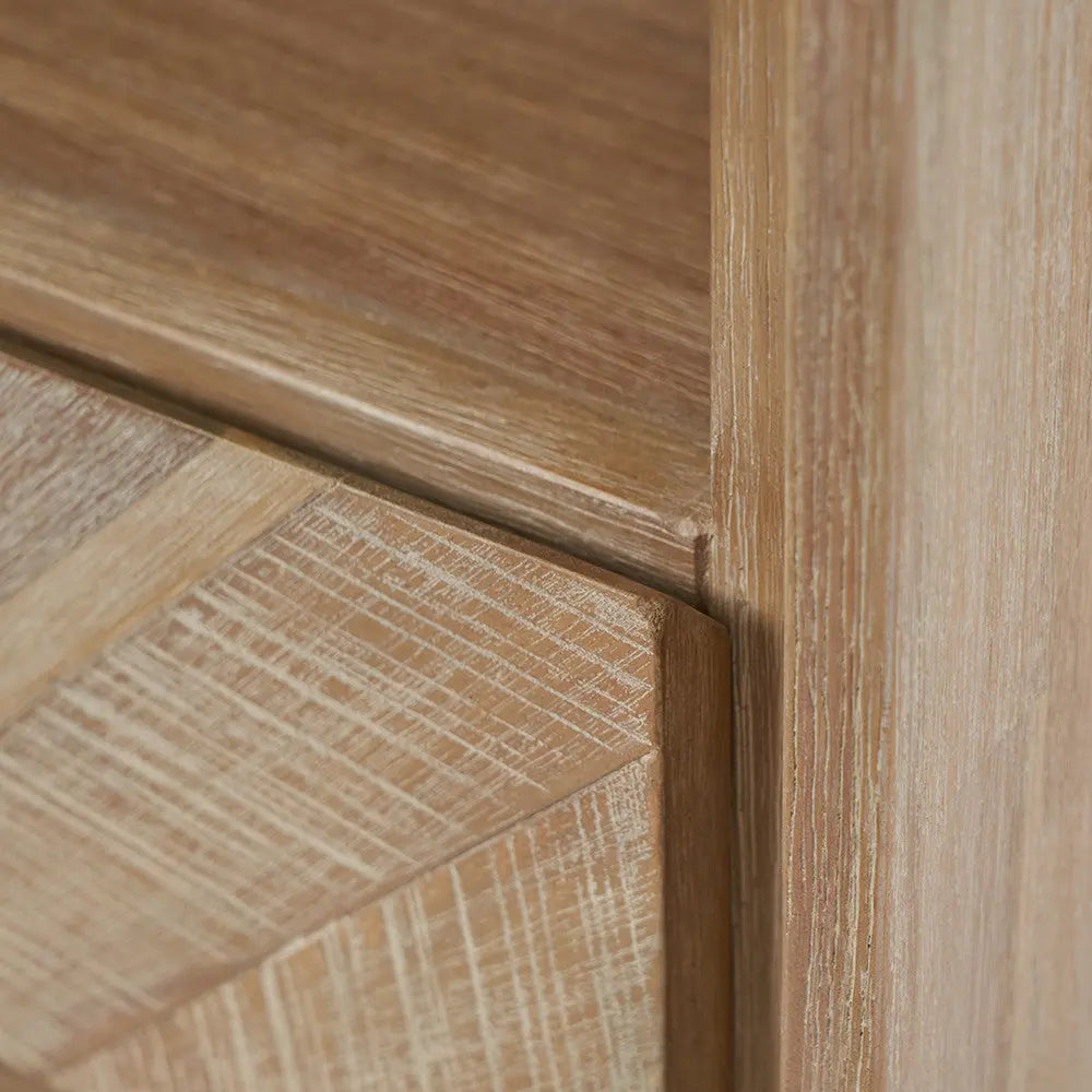 Marca Sand Wash Acacia Wood 1 Drawer 1 Shelf Unit  Nicholas John Interiors