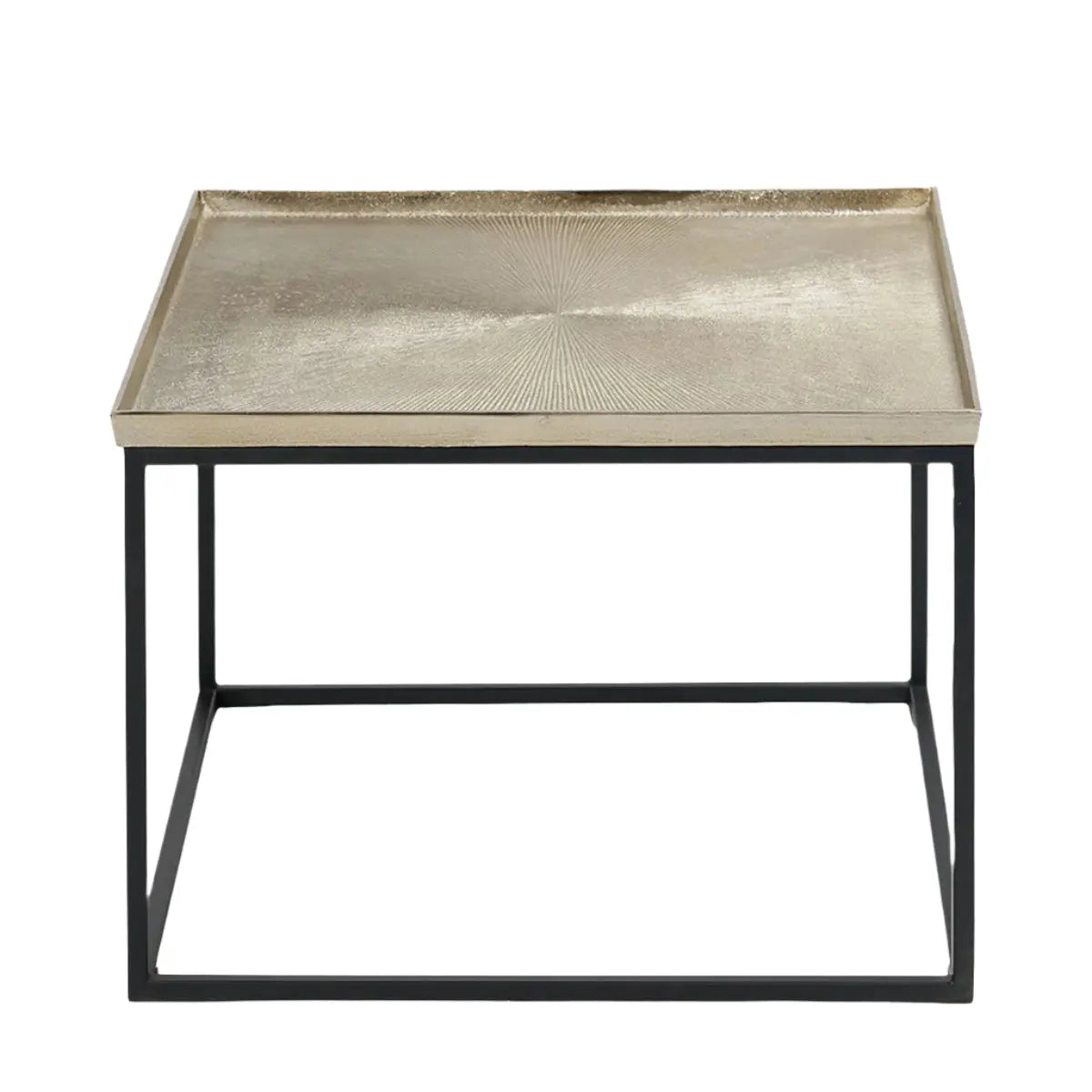 Franklin Gold Cast and Black Metal Coffee Table  Nicholas John Interiors