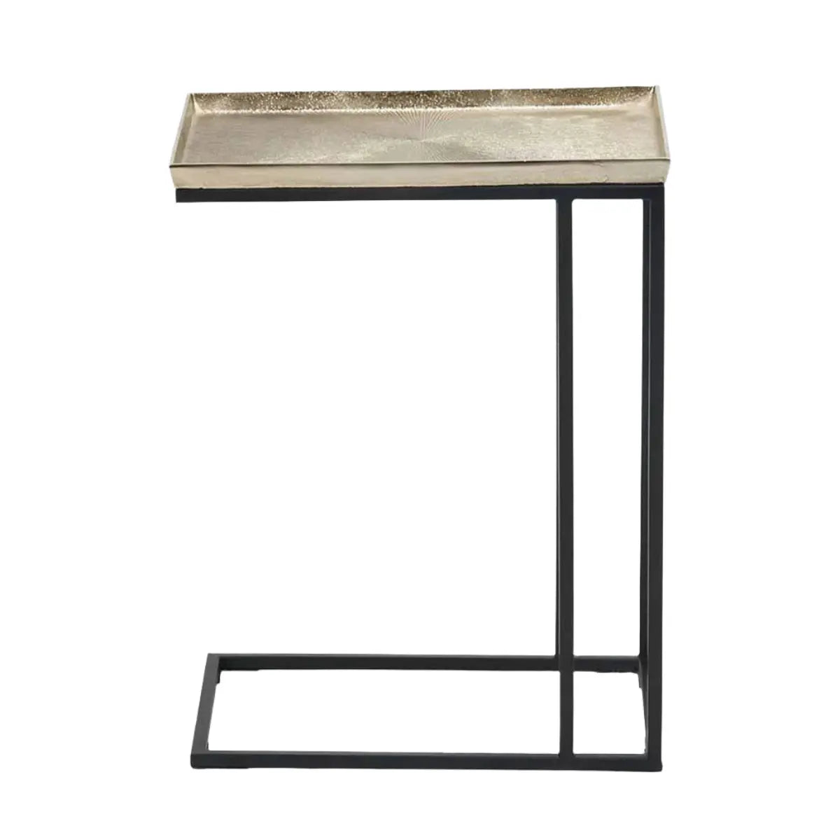 Franklin Gold Cast and Black Metal Supper Side Table  Nicholas John Interiors