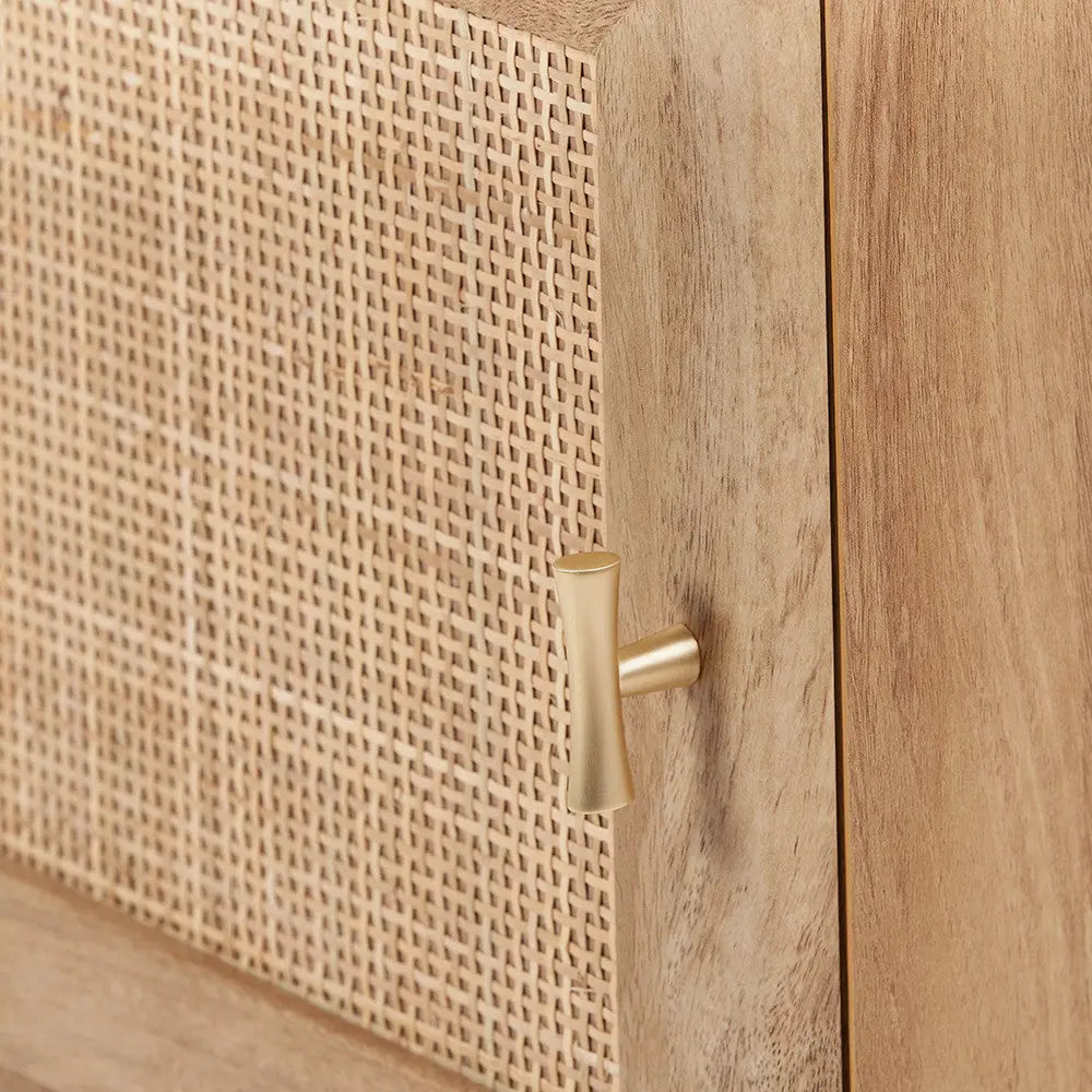 Henrik Natural Rattan 1 Door Cupboard Unit  Nicholas John Interiors