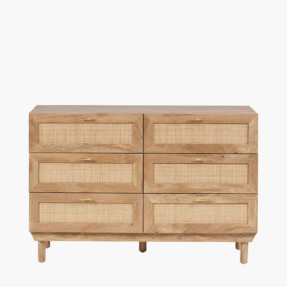 Henrik Natural Rattan 6 Drawer Unit  Nicholas John Interiors