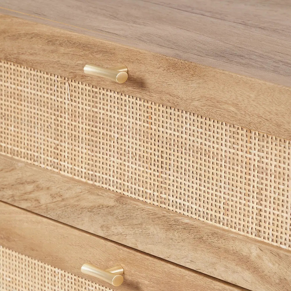 Henrik Natural Rattan 6 Drawer Unit  Nicholas John Interiors
