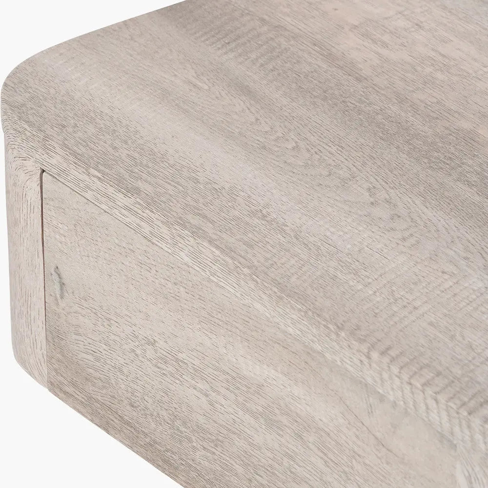 Ukiah Grey Oak Veneer and Black Metal 1 Drawer Unit  Nicholas John Interiors