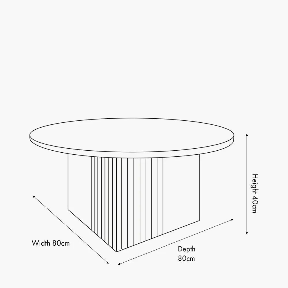 Elkton Concrete Effect Wood Veneer Groove Detail Coffee Table  Nicholas John Interiors