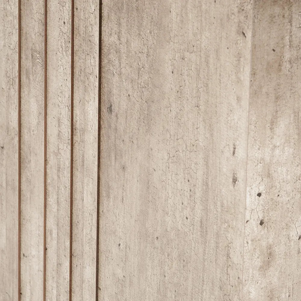 Elkton Concrete Effect Wood Veneer Groove Detail Console Table  Nicholas John Interiors