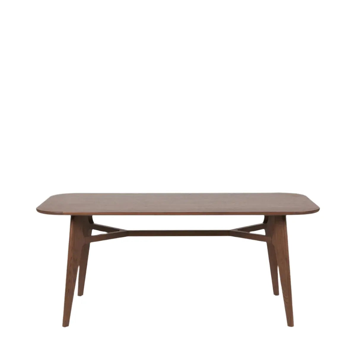 Elias Dark Ash Wood Retro Dining Table  Nicholas John Interiors